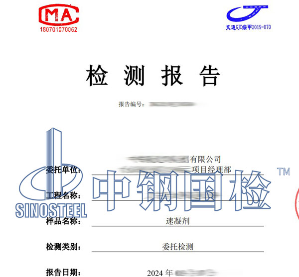 速凝剂检测报告