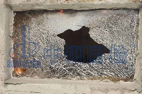 防火玻璃防火试验后