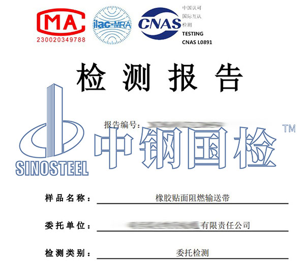 阻燃输送带检测报告