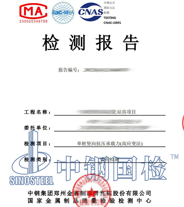 钻孔灌注桩检测报告