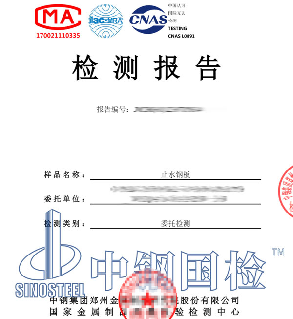 止水钢板检测报告
